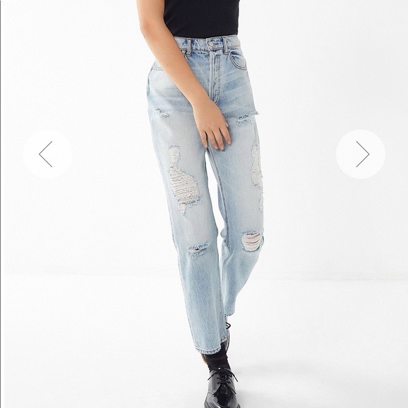 BDG Denim - NEW BDG High-Rise Destroyed Relaxed Straight Jean